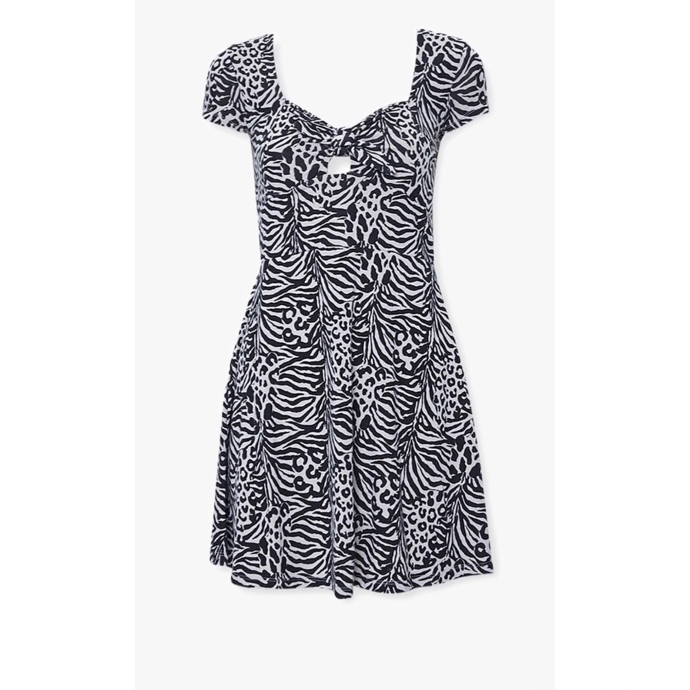 Knotted Animal Print Dress